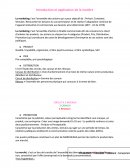 Introduction et application de la matière