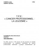 Cancer Professionnel : La Leucémie