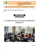 TPE les inégalités scolaires