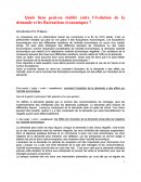 Quels liens peut-on établir entre l’évolution de la demande et les fluctuations économiques ?