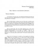 Lettre à Baudelaire (écriture d'invention)