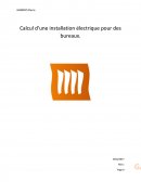 Calcul d’une installation électrique pour des bureaux.