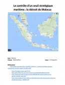 Le controle d'un seuil stratégique maritime: le détroit de Malacca