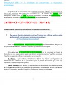 Réflexion argumentée Politique de la concurrence et croissance économique