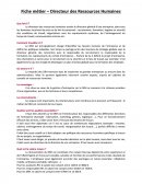 Fiche métier DRH