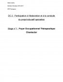 DC 2: Participation à l'élaboration et à la conduite du projet éducatif spécialisé