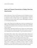 Commentaire d'article scientifique: Spatial and Temporal Characteristics of Beijing Urban Heat Island Intensity