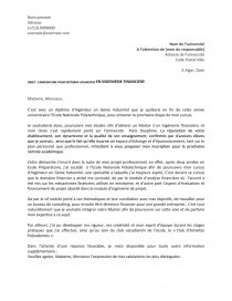 Lettre De Motivation Pour Master Banque Et Marché Financier