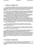 Etude du modèle FAVI