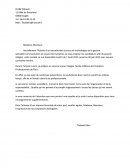 Lettre de motivation étudiante.