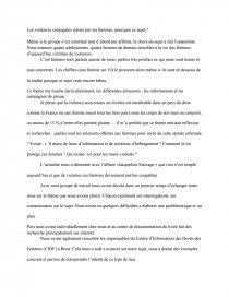 Tpe Violence Conjugale Exemple De Texte Argumentatif Sur Le Choix Du Sujet Dissertation Awena Vincent