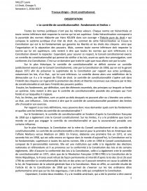 Le Controle De Constitutionnalite Fondements Et Limites Dissertation Laura Fqt