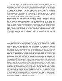 dissertation la science rend elle la philosophie inutile