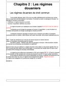 Les régimes douaniers