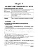 La gestion de trésorerie à court terme