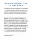 Commentaire société armor SNC