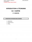 Introduction à l'économie