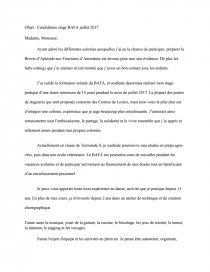 Lettre De Motivation Pour Stage Bafa 2 - Template Exemple ...