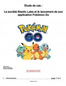 Le société Niantic Labs et le lancement de son application Pokémon Go