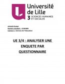 Analyse du climat scolaire