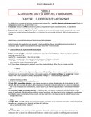 Droit Civil Partie 1 Semestre 2, partie 1: la personne, sujet de droits et d'obligations