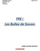 TPE, la bulle de savon