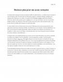 Business plan pour une jeune entreprise