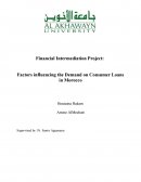 Factors influencing the Demande on Consumer Loans in Morroco