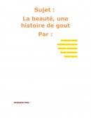 La Beauté, une histoire de goût