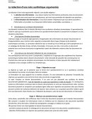 Rédaction d'une notre argumentée