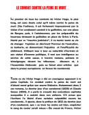 Le combat majeur de Victor Hugo: le combat contre la peine de mort