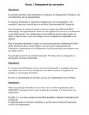 Management entreprises, Cned, devoir 1