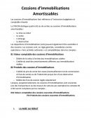Cessions d’immobilisations Amortissables