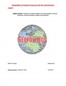 Geopolitics of natural resources & the environment report