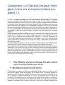 L’État doit-il et peut-il être géré comme une entreprise similaire aux autres ?