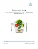 Calorie restriction dieting