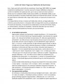 Lettre de Victor Hugo aux habitant de guernesay