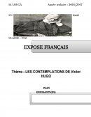 Exposé, les contemplations, Victor Hugo