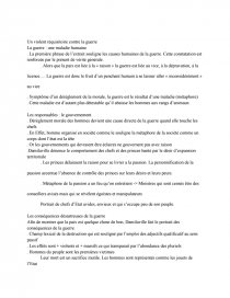 Dissertation sur la guerre et la paix