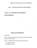 Contrat de transport international