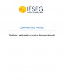 Econometrics project : what factos lead to deadly car accident throughout the world ?