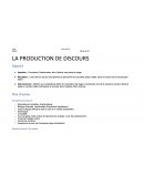 La production de discours