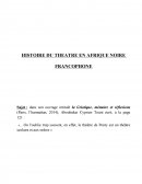 Histoire du théâtre en Afrique noire francophone