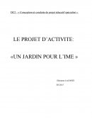 Conception et conduite de projet éducatif spécialisé : "un jardin pour l'IME"