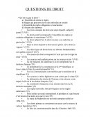 Questions de droit