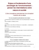Enjeux et fondements d'une sociologie de l'environnement : penser les interrelations entre nature et société