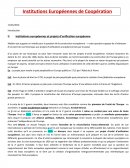 Histoire des obligations, instutions européennes de coopération