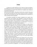 Dissertation sur la poésie, but d'un poéme