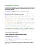 Résumé de cours sur la responsabilité civile contractuelle