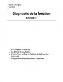 Diagnostic de la fonction accueil